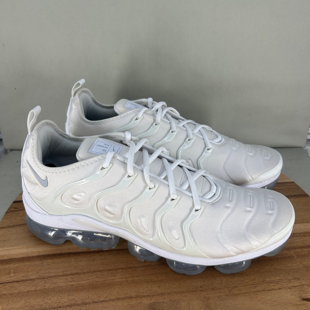 Nike Air VaporMax Plus White Pure Platinum Mens Running Shoes 924453-100 Size 14